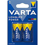Varta Longlife Power Alkaline-Batterie, Typ Baby / C / LR14, 1,5 V, 2er-Set Varta Alkaline Batterien Baby (Typ C)