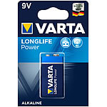 Varta Longlife Power Alkaline-Batterie, Typ 9V / E-Block / 6LR3146, 9 Volt Varta Alkaline Batterien (9V-Block)