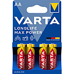 Varta Longlife Max Power Batterie, Typ AA / Mignon / LR6, 1,5 V, 4er-Set Varta Alkaline-Batterien Mignon (AA)