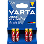 Varta Longlife Max Power Batterie, Typ AAA / Micro / LR03, 1,5 V, 4er-Set Varta Alkaline-Batterien Micro (AAA)