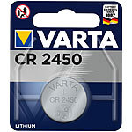 Varta Electronics Lithium-Knopfzelle, CR2450, 3V, 1er-Pack Varta Lithium-Knopfzellen Typ CR2450