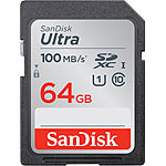 SanDisk Ultra SDXC-Speicherkarte, 64 GB, Class 10, 100 MB/s, UHS U1 SanDisk SD-Speicherkarten (SDHC)