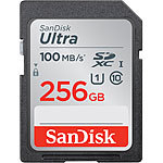 SanDisk Ultra SDXC-Speicherkarte, 256 GB, Class 10, 100 MB/s, UHS U1 SanDisk SD-Speicherkarten (SDHC)