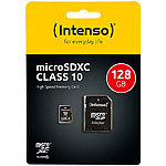 Intenso microSDXC-Speicherkarte 128 GB, Class 10, inkl. SD-Adapter Intenso microSD-Speicherkarten