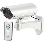 VisorTech 2er-Set Überwachungskamera-Attrappen, Bewegungsmelder, Alarm-Funktion VisorTech Kamera-Attrappen