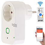 Luminea Home Control WLAN-Steckdose, App, komp. mit Amazon Alexa & Google Assistant, 16 A Luminea Home Control WLAN-Steckdosen mit Stromkosten-Messfunktion