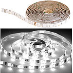 Luminea LED-Streifen-Erweiterung LAK-206, 2 m, 600 Lumen, tageslichtweiß, IP44 Luminea WLAN-LED-Streifen-Sets weiß