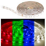 Luminea RGBW-LED-Streifen-Erweiterung LAX-206, 2 m, 240 lm, warmweiß, IP44 Luminea WLAN-LED-Streifen-Sets in RGBW