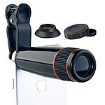 Somikon Smartphone-Vorsatz-Tele-Objektiv mit 12-fach optischer Vergrößerung Somikon Vorsatz-Tele-Objektive
