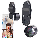 Somikon HD-Tele- & Portrait-Vorsatzlinse für Smartphones, 2x, Clip-Halterung Somikon 