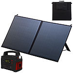 revolt Powerstation & Solar-Generator mit mobilem 80-Watt-Solarpanel, 420 Wh revolt 2in1-Solar-Generatoren & Powerbanks, mit externer Solarzelle