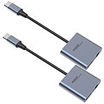auvisio 2er-Set Kopfhörer-Adapter USB-C auf 3,5-mm-Klinke auvisio