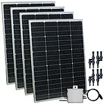 revolt 600-Watt-Balkon-Solaranlage: WLAN-Mikroinverter & 4 Solarmodulen, App revolt