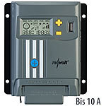 revolt MPPT-Solarladeregler für 12/24-V-Batterien, Display, USB-Port, 10 A revolt 