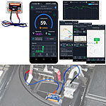 Lescars Kfz-Batterie-Wächter mit Standort-Suche, Bluetooth, App, 12V, IPX7 Lescars KFZ-Batterie-Wächter