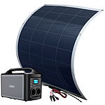 revolt Powerstation & Solar-Generator mit Solarpanel, 156 Ah, 2x 230 V, 500 W revolt Flexible Solarpanels & Solar-Konverter