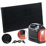 revolt Powerstation & Solar-Generator mit 60-W-Solarpanel, 155 Wh, 100 W revolt 2in1-Solar-Generatoren & Powerbanks, mit externer Solarzelle