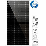 DAH Solar Monokristallines Solarmodul, 550 W, IP68, MC4-kompatibel, schwarz DAH Solar Solarpanels mit Halbzellen-Technologie 
