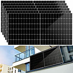 revolt 6er-Set monokristalline Solarmodule, 550 W, MC4-Stecker, IP68, schwarz revolt Solarpanels mit Halbzellen-Technologie