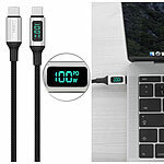 Callstel 100-W-PD-USB-C-Daten- & Ladekabel mit digitaler Anzeige, 20V, 5A, 1,2m Callstel PD-USB-C-Daten- & Ladekabel mit digitaler Anzeige