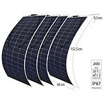 revolt 4er-Set flexible Solarmodule für MC4, salzwasserfest, 200 W, IP67 revolt Flexible Solarmodule für Wohnmobile & Boote