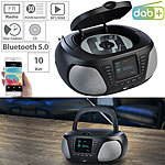 VR-Radio Mobile Stereo-Boombox mit DAB+/FM, Bluetooth, CD, AUX, 10 Watt VR-Radio Tragbare CD-Player mit DAB+ und Bluetooth