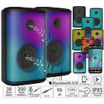 auvisio 2er-Set mobile Outdoor-PA-Partyanlagen & -Bluetooth-Boomboxen, 200 W auvisio