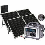 revolt Powerstation & Solar Generator mit 1.120 Wh + 2x 240-Watt-Solarmodul revolt 2in1-Hochleistungsakkus & Solar-Generatoren
