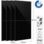 DAH Solar 4er-Set monokristalline Solarmodule, Full-Screen, 410 W, MC4, IP68 DAH Solar Solarpanels mit Halbzellen-Technologie