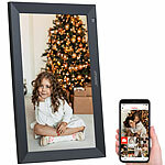 Somikon WLAN-Bilderrahmen, Versandrückläufer Somikon Digitale Bilderrahmen mit WLAN und Apps