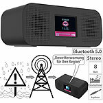VR-Radio Stereo-Radio-Wecker mit DAB+, Notfall-Warn-Funktion, USB, Bluetooth VR-Radio Stereo-Radio-Wecker mit DAB+, EWF-Notfallwarnung und Bluetooth