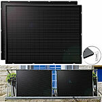 revolt 4er-Set ultradünne Solarmodule (4x 215W) + 800-W-WLAN-Mikroinverter revolt Solaranlagen-Set: Mikro-Inverter mit MPPT-Regler und Solarpanel