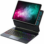 GeneralKeys Magnetische Tastatur-Hülle für 13"-iPad 2024, QWERTZ,346 Std. Laufzeit GeneralKeys Magnetische Tastatur-Hüllen für iPads, mit Akku und Tastenbeleuchtung
