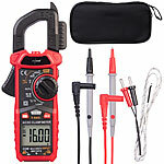 revolt Strommesszange AC & DC, Strom, Spannung bis 600 Volt, True RMS-4000 revolt Digitale Zangen-Multimeter mit Temperaturmessung und NCV-Prüfung