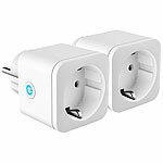 revolt 2er-Set Smarte Energiemess-Stecker f. Powerstation HSG-2048, WLAN, App revolt 2in1-Hochleistungsakkus & Solar-Konverter mit WLAN & App