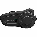 NavGear Motorrad-Kommunikations-System für bis zu 2 Personen, Bluetooth NavGear Intercom-Headsets mit Bluetooth & integriertem FM-Radio, für Motorradhelm