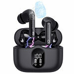 auvisio Kabellose In-Ear-Kopfhörer mit Ladecase, Noise-Cancelling, schwarz auvisio Kabellose In-Ear-Stereo-Headsets mit Noise Cancelling und Lade-Etui