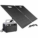 revolt Powerstation & Solar-Generator, 230 Wh, 230 V, 300 W & Solarpanel 50 W revolt 2in1-Solar-Generatoren & Powerbanks mit externer Solarzelle für ortsfesten Betrieb