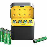 tka Köbele Akkutechnik 8er-Set Li-Ion-Akkus Typ AAA, mit USB-C-Ladebox, 1300 mWh, Ladeanzeige tka Köbele Akkutechnik Li-Ion-Akkus Typ AAA / Micro, mit USB-C-Ladebox