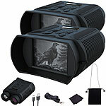 Zavarius 2er-Set Binokulares Akku-Nachtsichtgerät, QHD-Kamera, bis 500 m IR Zavarius Binokulare QHD-Nachtsichtgeräte mit Aufnahme-Funktion