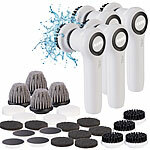 Sichler Haushaltsgeräte 4er-Set Elektrische Akku-Reinigungsbürste, 8 Aufsätze, 310 U/m, IPX5 Sichler Haushaltsgeräte Elektrische Hand Akku-Reinigungsbürsten mit Wechsel-Aufsätzen