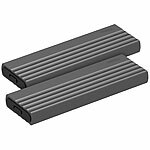 Xystec 2er-Set Kompaktes SSD-Gehäuse NVMe M.2, USB 3.1 Gen2, 10Gbps, USB-C/A Xystec 