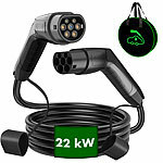 revolt 3-phasiges Typ-2-Ladekabel, Modus 3, 32 A, 22 kW, 5 m Länge revolt 3-phasiges E-Auto-Ladekabel Typ 2, Modus 3