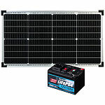 revolt 230-V-Powerstation & Solarkonverter, LiFePO4, 111 Wh, 60-W-Solarpanel revolt 2in1-Solar-Generatoren & Powerbanks, mit externer Solarzelle