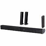 auvisio 2.2-Soundbar für TV-Geräte, teilbar, Dual-Subwoofer, Bluetooth, 180 W auvisio 