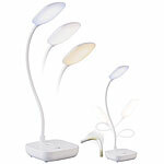 Britesta Dimmbare Akku-Schwanenhals-Schreibtischleuchte, 245 Lumen, 7 Watt, CCT Britesta Akku-Schwanenhals-Schreibtischleuchten mit dimmbaren CCT-LEDs 