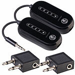 auvisio 2er-Set Audio-Transmitter & Reiceiver, Flugzeugadapter, Bluetooth,Akku auvisio Audio-Transmitter & Reiceiver mit Flugzeugadapter, Bluetooth