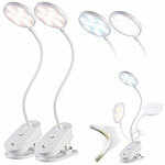Lunartec 2er-Set Akku-Touch-Leseleuchten mit Klemmhalterung, dimmbar, 238 lm Lunartec  