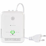 VisorTech Smarter Multi-Gasmelder für haushaltsübliche Gase, WLAN & App, 85db VisorTech Steckdosen-Gasmelder mit Apps für Puch-Benachrichtigungen 