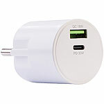 revolt USB-Netzteil mit USB-C PD bis 30 Watt und Quick Charge bis 18 Watt revolt USB-Wandnetzteile mit USB-A und USB-C, PD und QC